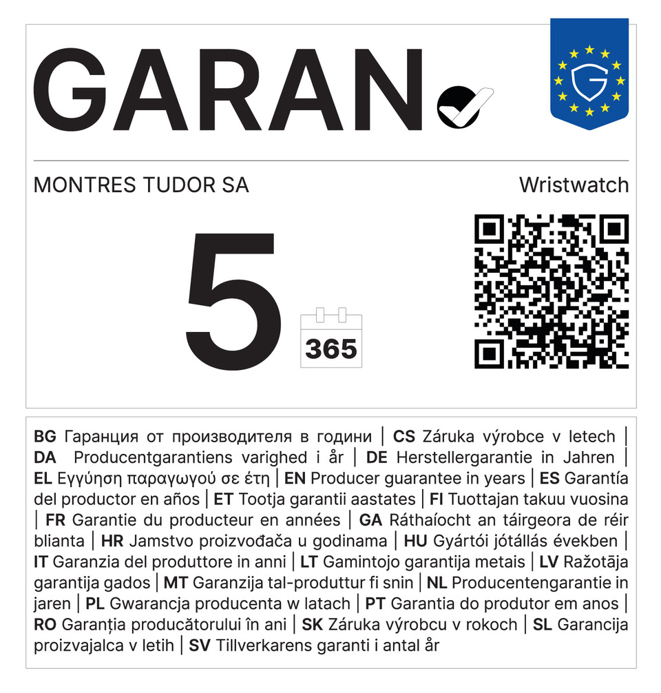 EU GARAN Label - Montres Tudor SA