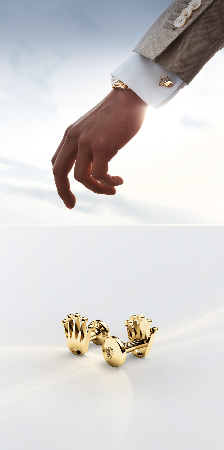 Rolex accessories crown cufflinks rolexcufflinks 2403jva 001 portrait