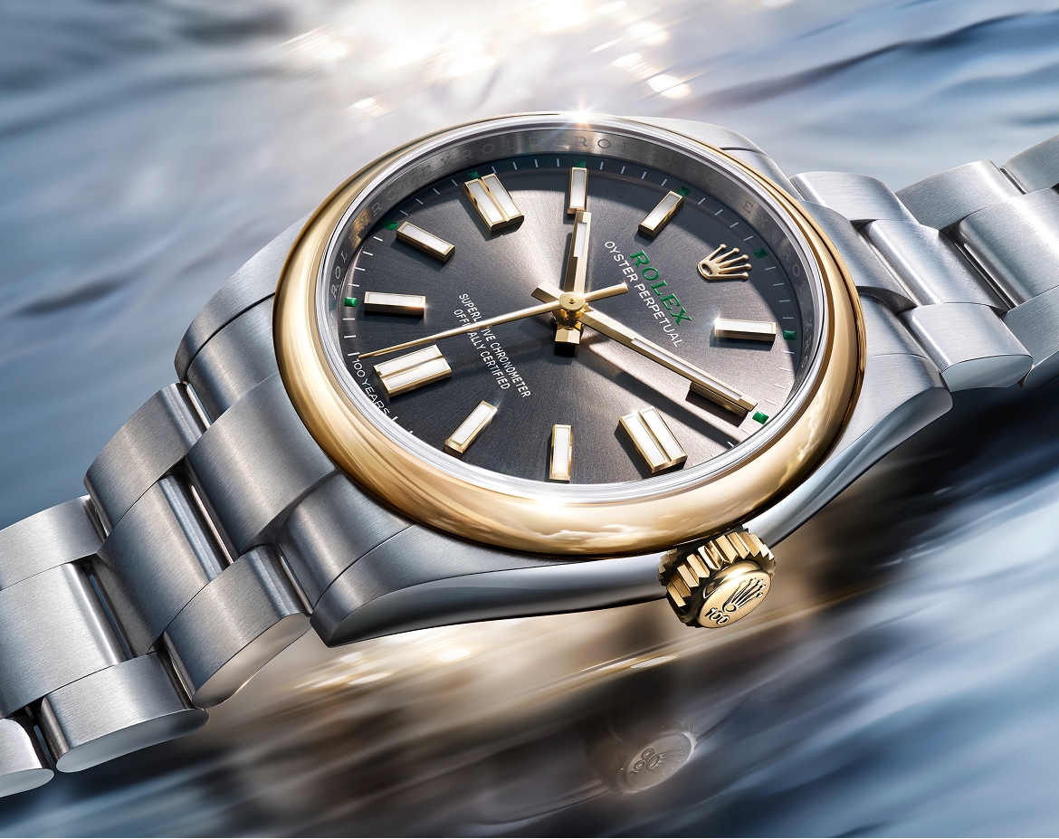 Rolex new watches 2026 the oyster perpetual 41 yellow rolesor m134303 0001 portrait