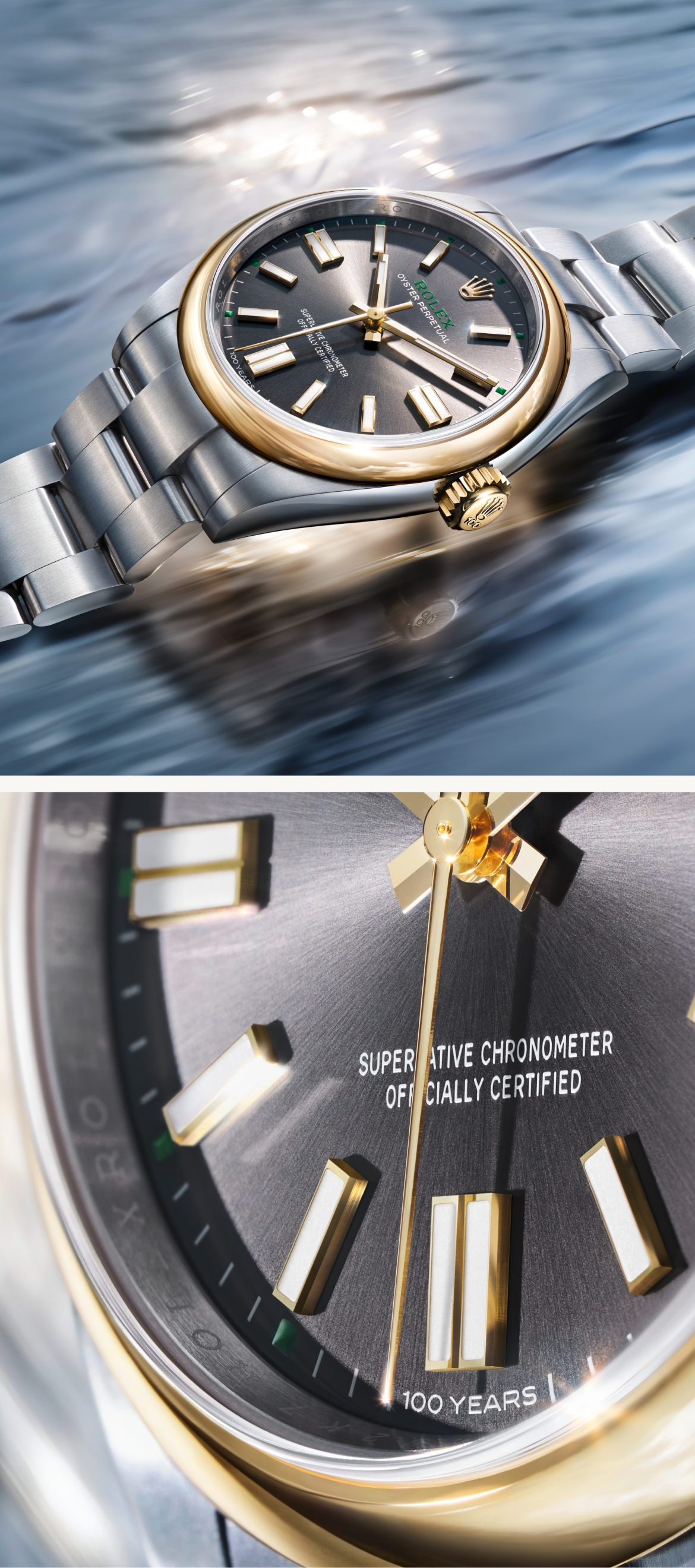Rolex oyster perpetual 100th anniversary model m134303 0001 portrait