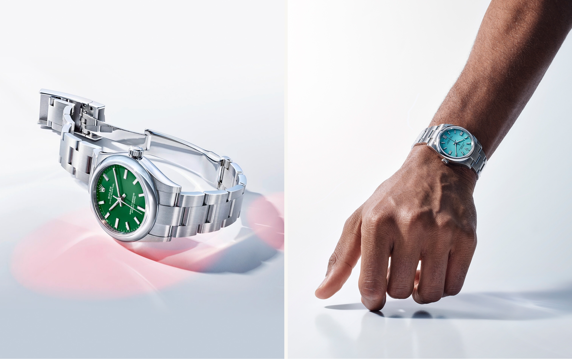 Rolex oyster perpetual reliability and precision m277200 0006 and m126000 0006 landscape