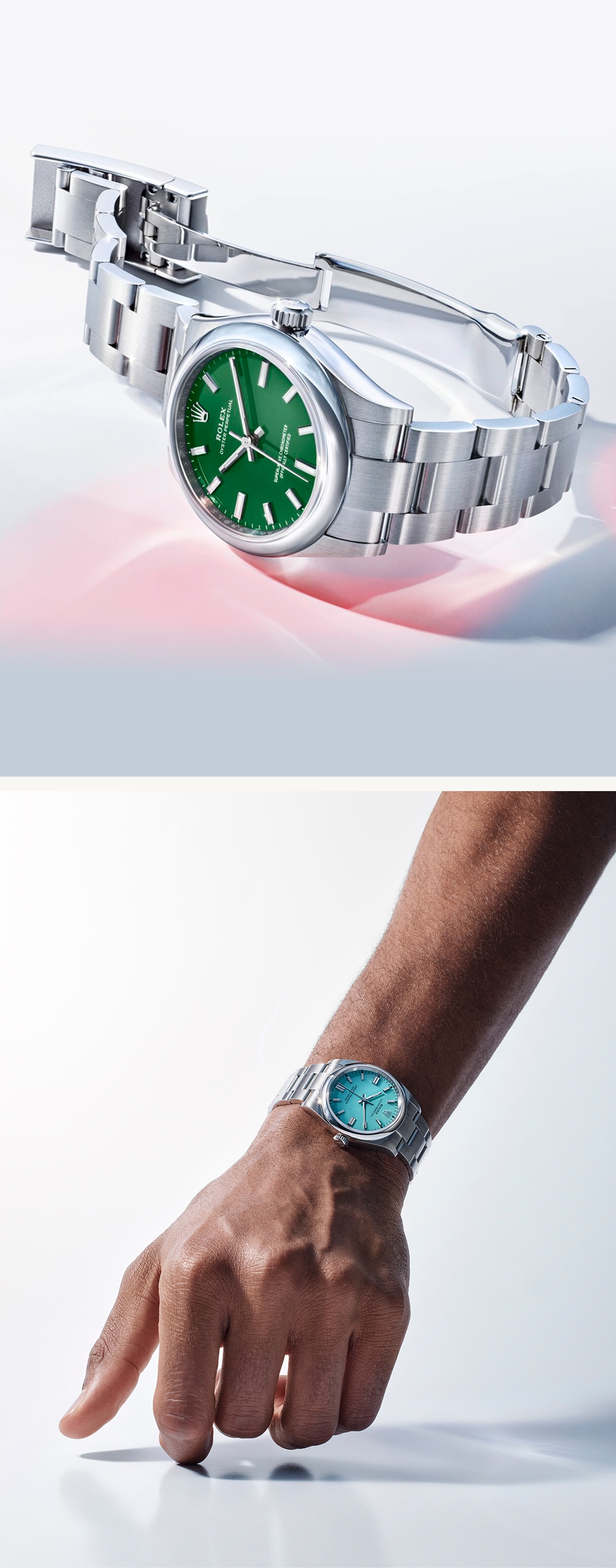 Rolex oyster perpetual reliability and precision m277200 0006 and m126000 0006 portrait